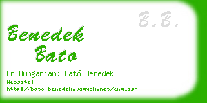 benedek bato business card